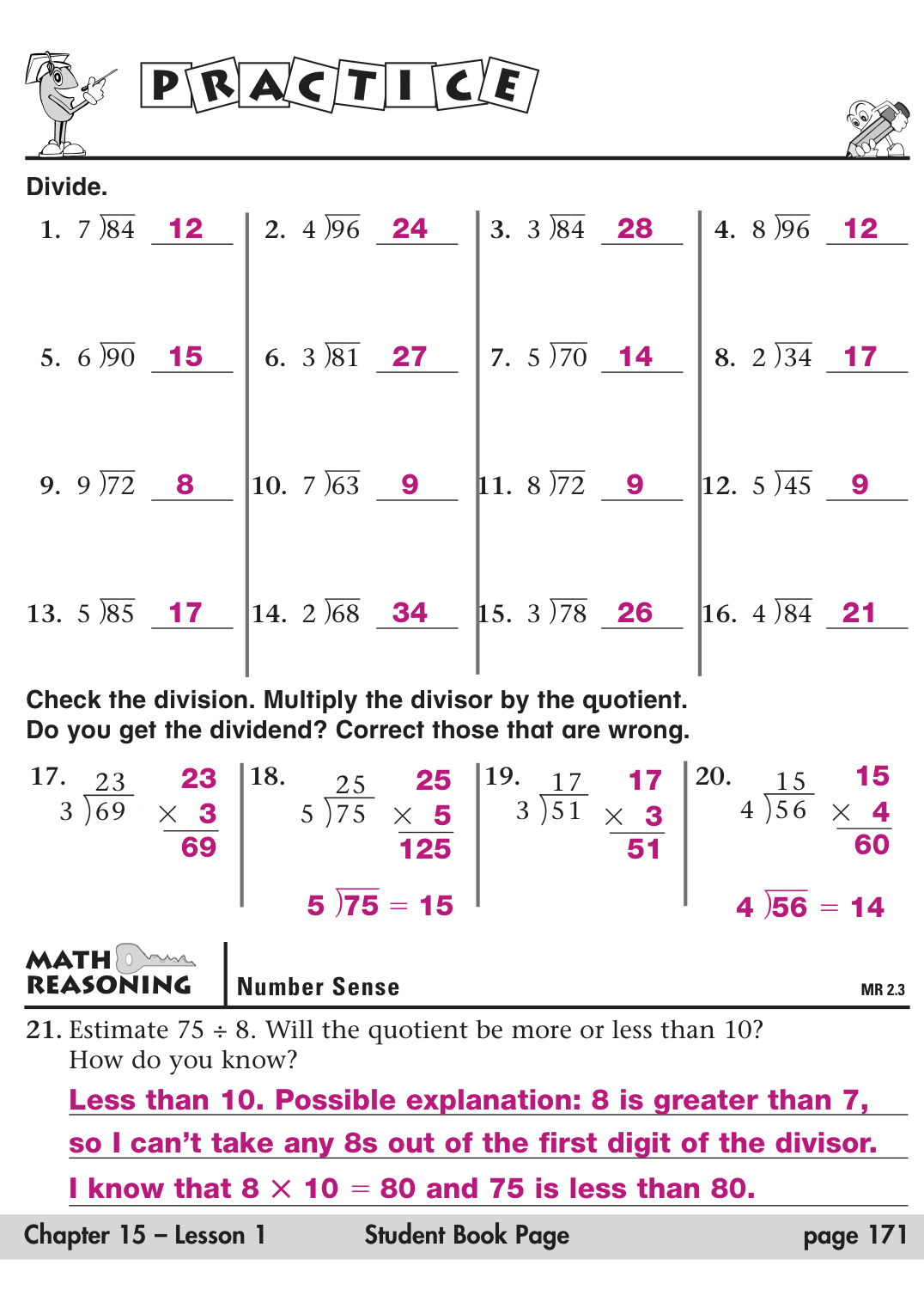 Divisoon Instructional Worksheet